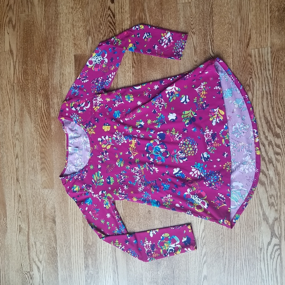 (S) Lularoe Super Soft & Comfy Long Sleeved Shirt Floral Colorful Comfortable